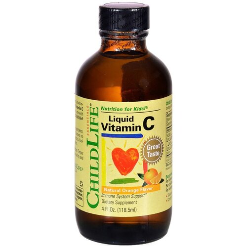 ChildLife Essentials, Essentials, витамин C в жидкой форме, натуральный апельсиновый вкус, 118, 5 мл (4 жидк. унции), ChildLife Los Angeles  - купить