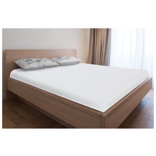 Непромокаемый наматрасник 90х200х25 ткань caress цвет белый 3236₽
