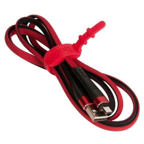 Кабель USB HOCO U39 Slender для Micro USB, 2.4А, длина 1.2м, красный кабель usb hoco u39 slender для micro usb 2 4а длина 1 2м золотой