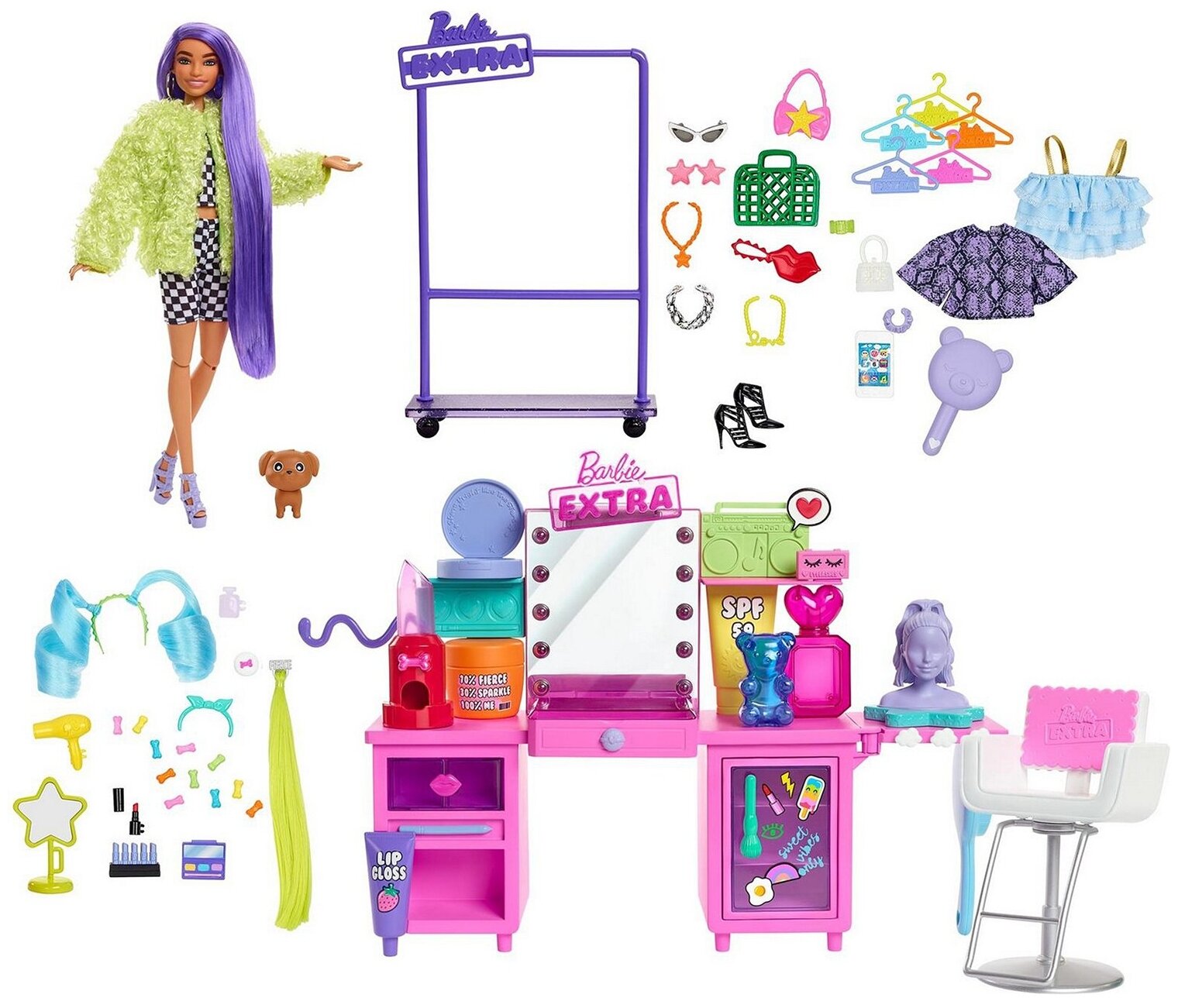 Barbie Экстра Игровой набор "Туалетный столик" - фото №11