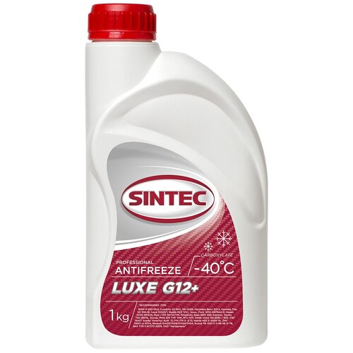 Антифриз SINTEC ANTIFREEZE LUXE G12+, -40, 10 кг (красный)