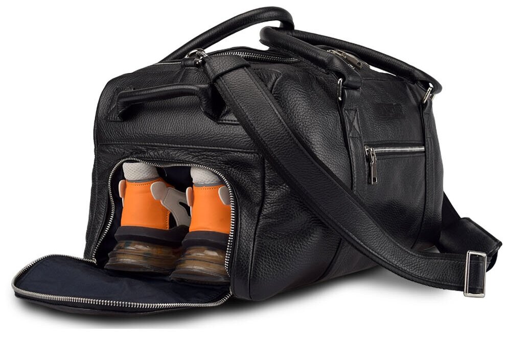 Hantley Дорожная сумка с отделением для обуви Foster Black - фотография № 4