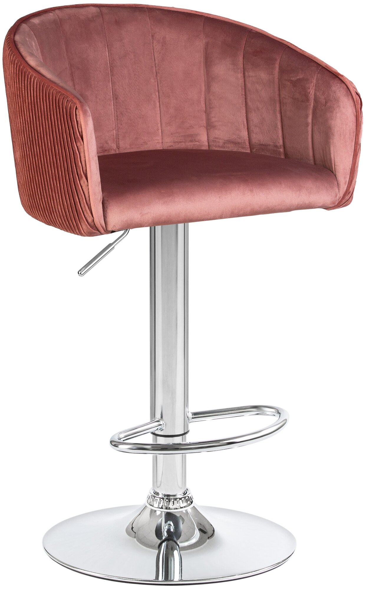 Барный стул DARCY LM-5025 бронзово-розовый велюр - фотография № 1