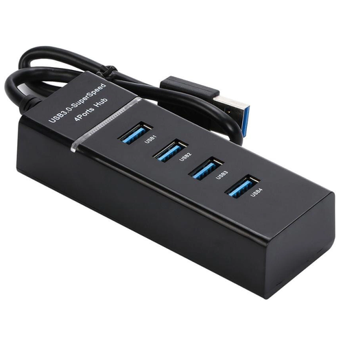 USB-концентратор (разветвитель HUB) на 4 порта USB 3.0 с LED-подсветкой (Черный)