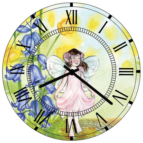 фото Svs настенные часы svs 3001130 kids девочка-стрекоза