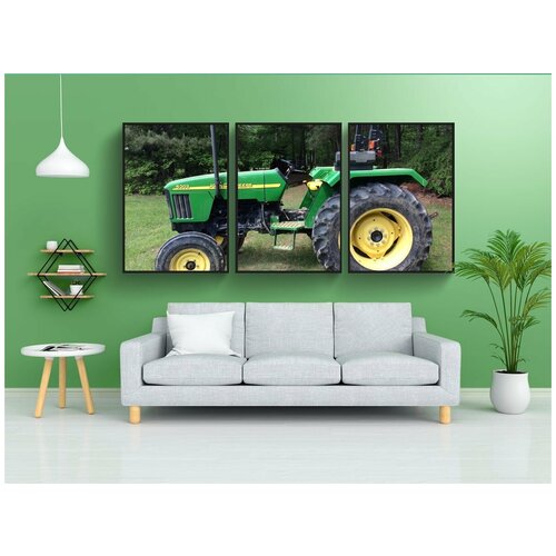 фото Набор модулных постеров для интерьера "джон дир, трактор, ферма" 60x90 см. в тубусе, без рамки lotsprints