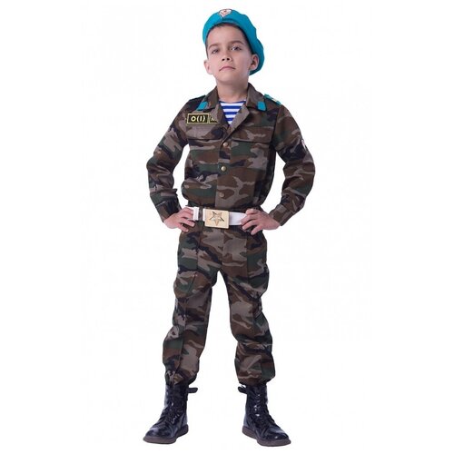 берет чёрный детский военный Детский костюм Десантник (9322) 110 см