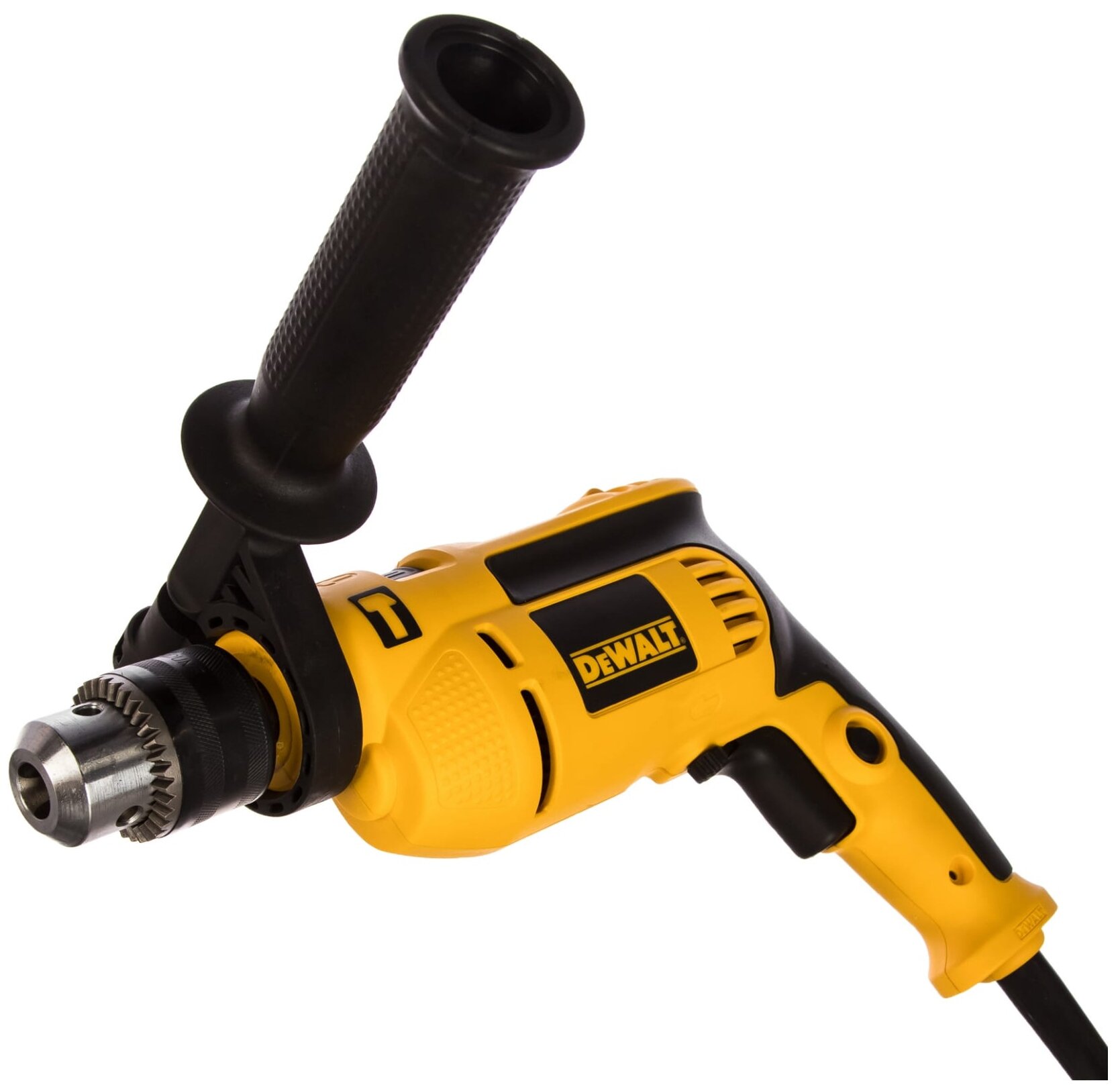 Ударная дрель DeWALT DWD024, 750 Вт, без аккумулятора желтый - фотография № 2