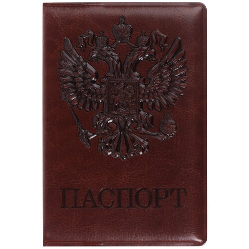 Обложка для паспорта STAFF, коричневый