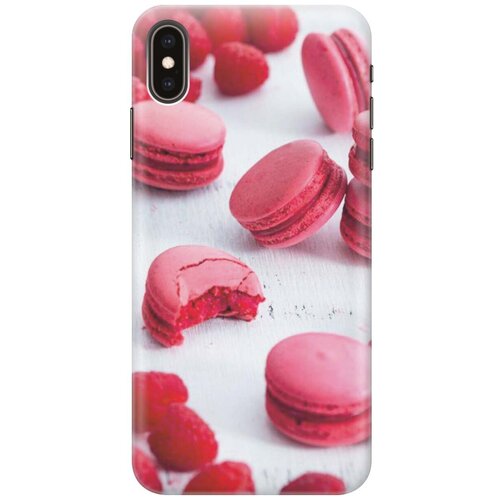 фото Gosso ультратонкий силиконовый чехол-накладка для apple iphone xs max с принтом "малиновые макаруны"