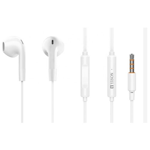 Наушники вкладыши AUX разъём с МК длина 12м Yison X1 White 27400₽