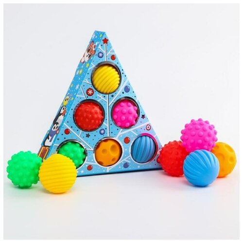 фото Подарочный набор развивающих мячиков "голубая елочка" 6 шт. крошка я