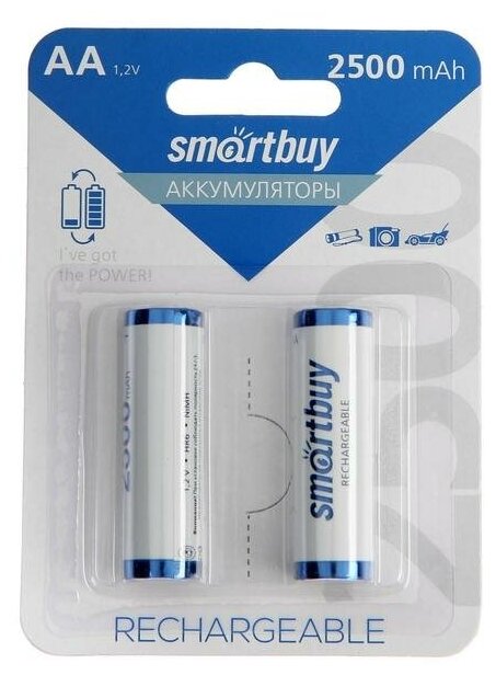 Аккумуляторы NiMh AA 2500mAh SmartBuy 2шт. в блистере