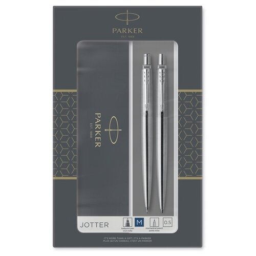 Набор Parker Jotter Core Stainless Steel CT ручка шариковая, карандаш механический