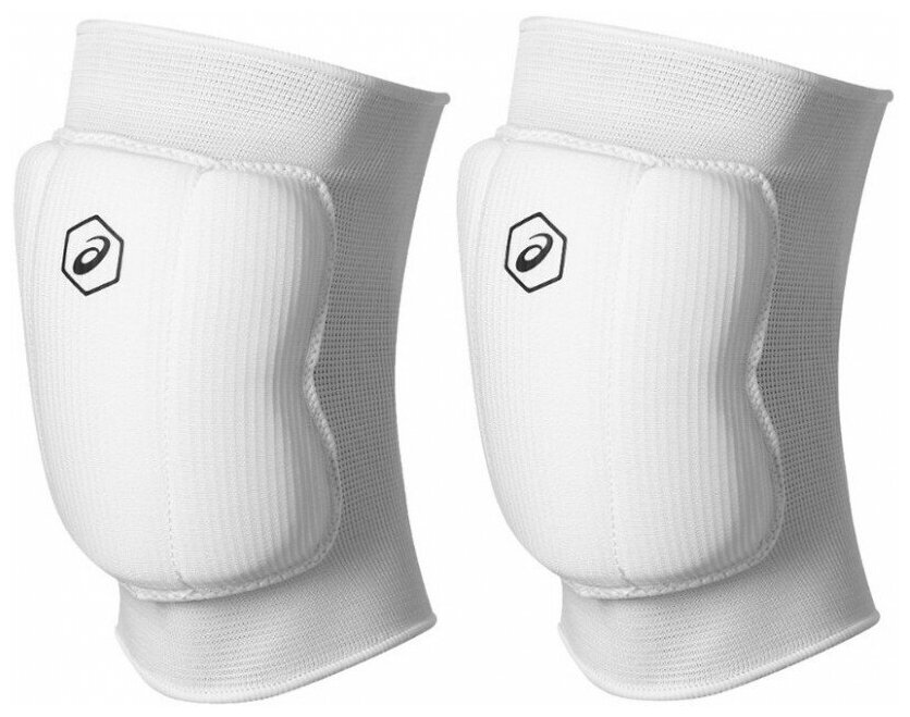 Наколенники ASICS Basic Kneepad 146814-0001, р. XL, ПЭ, эластан, нейлон, ПУ, белые