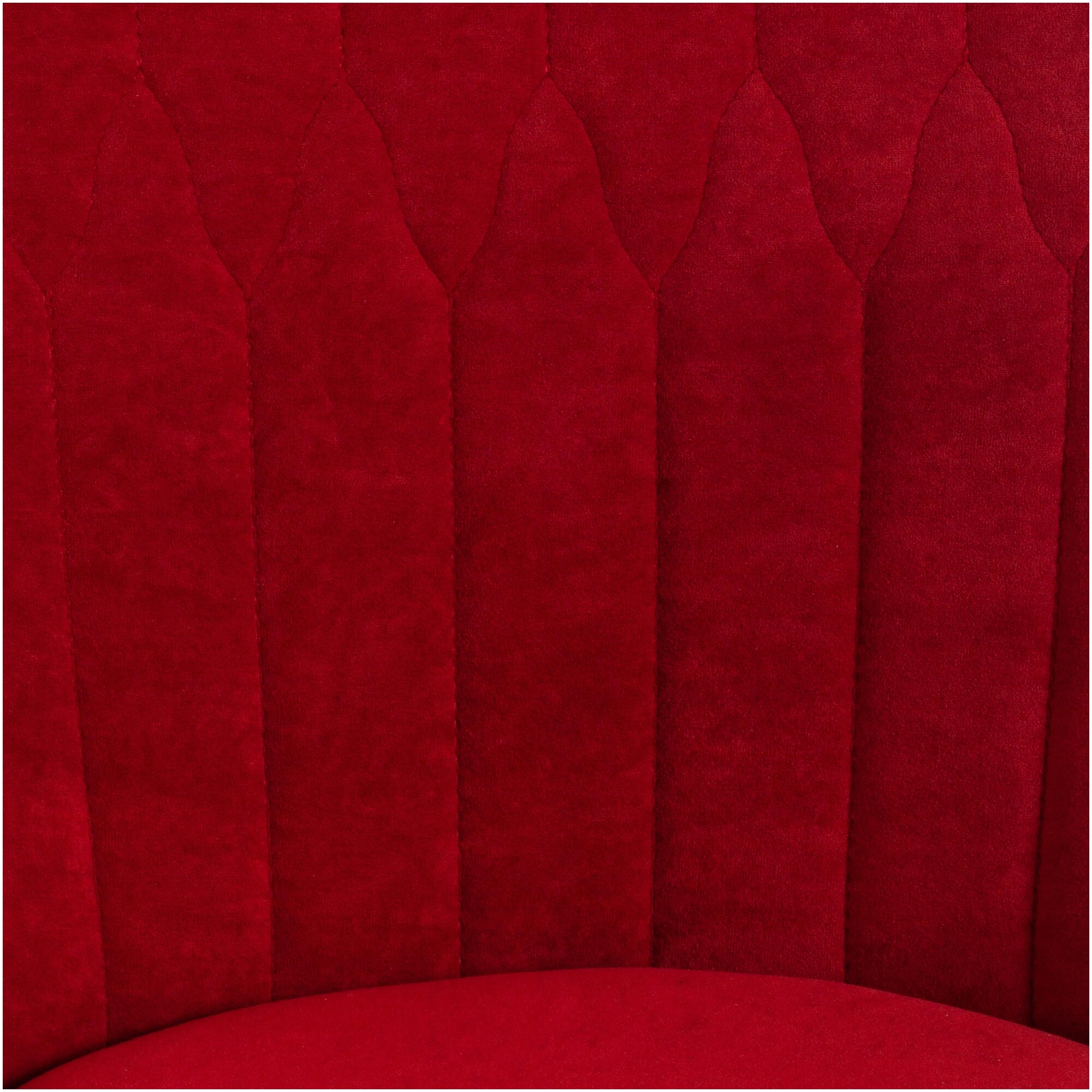 Кресло SWAN, флок , бордовый, 10 - фотография № 4