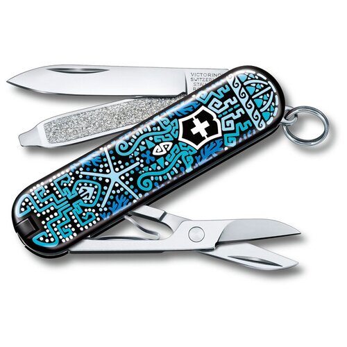 фото Нож-брелок victorinox classic "ocean life" 58 мм 7 функций 0.6223.l2108