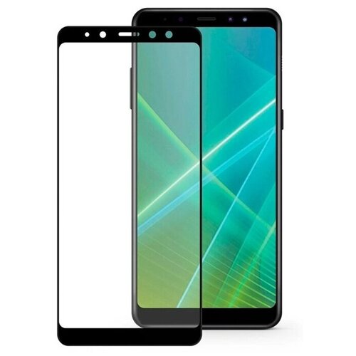 фото Противоударное защитное стекло для смартфона samsung galaxy a8 2018 / полноэкранное стекло для телефона самсунг галакси а8 2018 / защита премиум качества с олеофобным покрытием и черной рамкой / стекло premium на всю поверхность экрана / защитное стекло от царапин, повреждений и падений (черный) life style