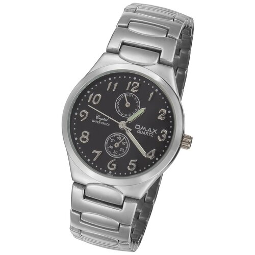Наручные часы на браслете Omax HBJ 155-1-2 цвет серебристый с черным циферблатом