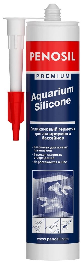 Герметик аквариумный черный PENOSIL Premium Silicone, 280ml