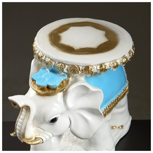 фото Фигура - подставка "слон звезда" бело-золотой с голубым, 44×28×32см 290436 хорошие сувениры