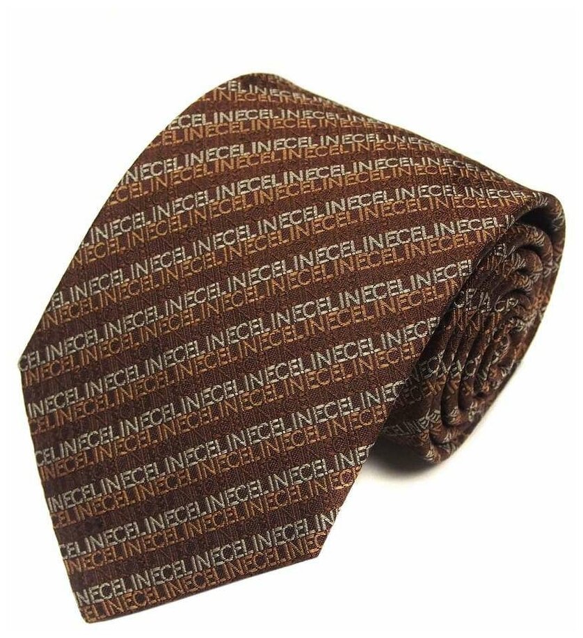 Жаккардовый галстук с логотипами по всей длине Celine 820350 
