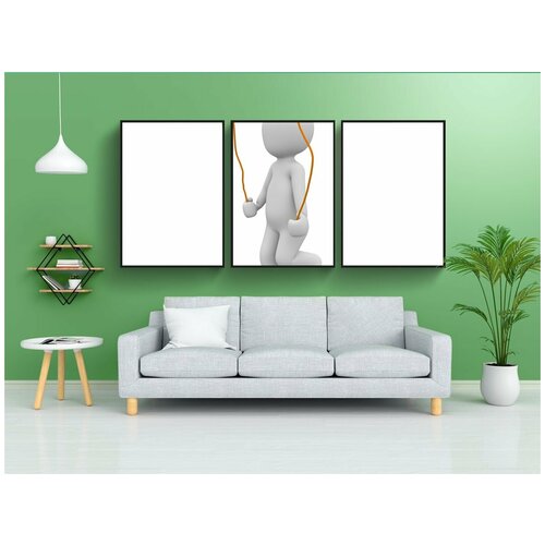 фото Набор модулных постеров для интерьера "виды спорта, упражняться, активный" 60x90 см. в тубусе, без рамки lotsprints