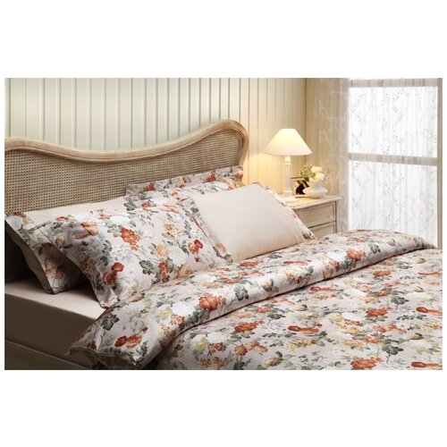 фото Комплект постельного белья tivolyo home angelica жатка кремовый (евро)