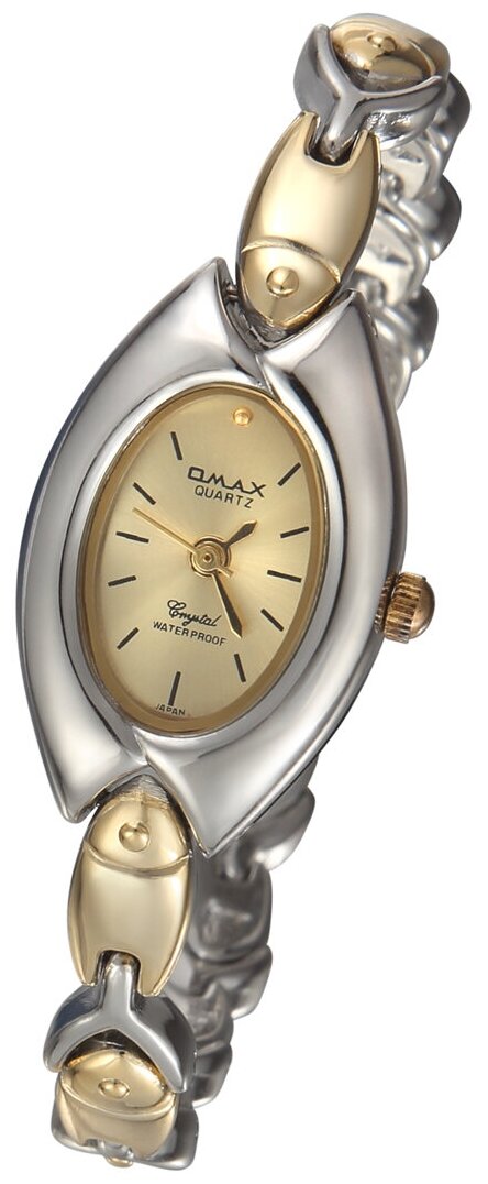 Наручные часы на браслете Omax JYL694 GS 01 комбинированный цвет золото с серебром золотистый циферблат