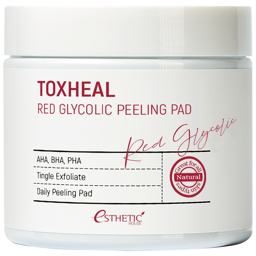 Esthetic House Пилинг-подушечки Toxheal Red Glyucolic Peeling Pad,100 шт