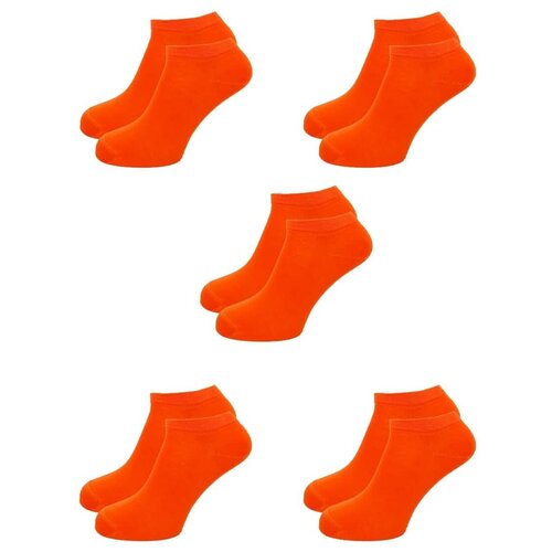 фото Мужские носки lorenzline, 5 пар, укороченные, износостойкие, размер 43/46, оранжевый