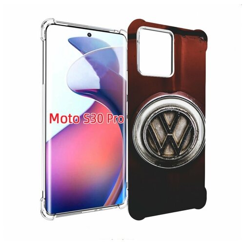 Чехол MyPads volkwagen фольскваген 1 мужской для Motorola Moto S30 Pro задняя-панель-накладка-бампер