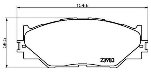 Дисковые тормозные колодки передние TRIALLI PF 4359 для Lexus IS (4 шт.)