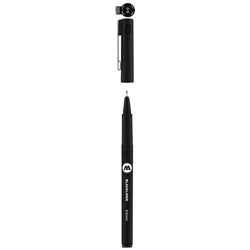Ручка линер Molotow для скетчинга, иллюстраций, графического дизайна - цвет черный, Blackliner 0,9 мм 703208 курсы графического дизайна