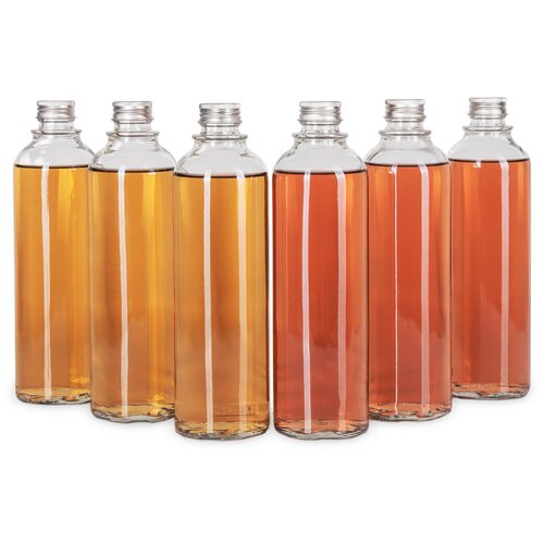 Бутылка стеклянная для воды KHome, 500 мл, 6 штук, 12 пробок