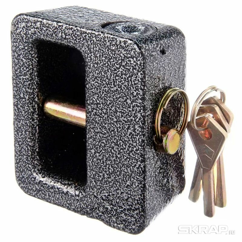 Навесной замок с потайным механизмом 68x75 мм антивандальный для гаража склада дачи