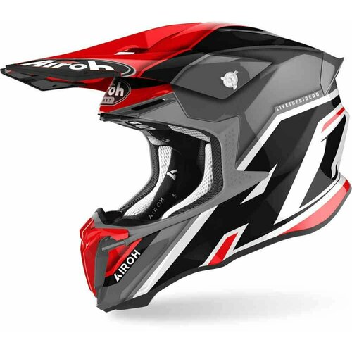 Шлем кроссовый Airoh Twist 2.0 Shaken Red Gloss