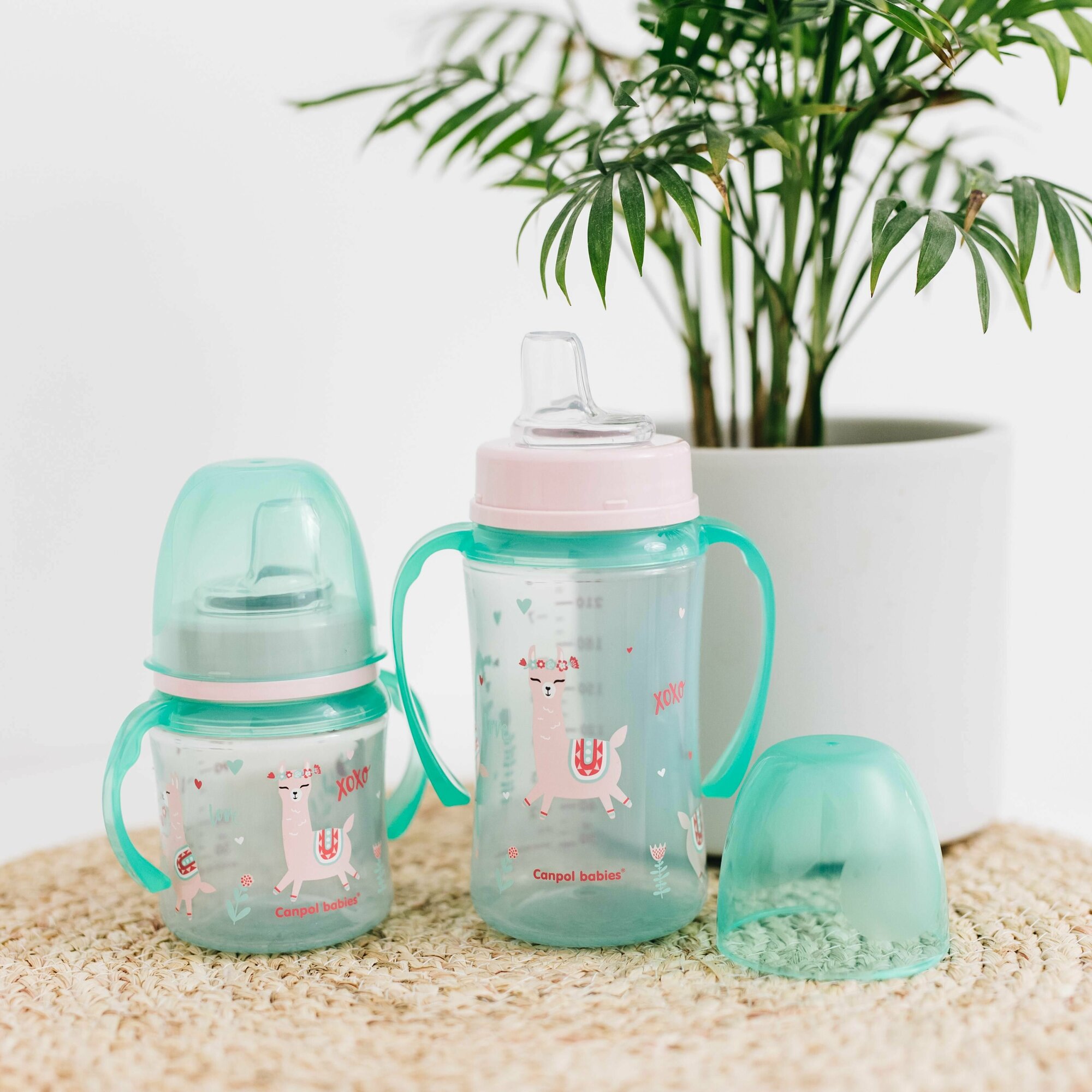 Поильник тренировочный Canpol babies EasyStart Sweet fun, 240 мл, зеленый (35/208_gre) - фото №7