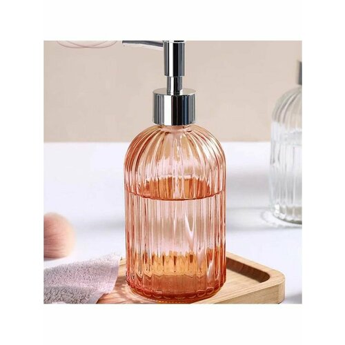 Дозатор для жидкого мыла 400мл 19х7.6см розовый