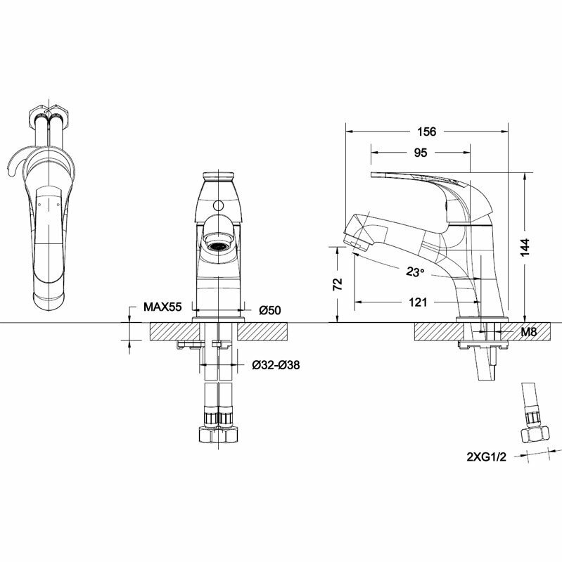 Смеситель для раковины Bravat Fit F1135188CP-RUS 00-00009674 - фотография № 8