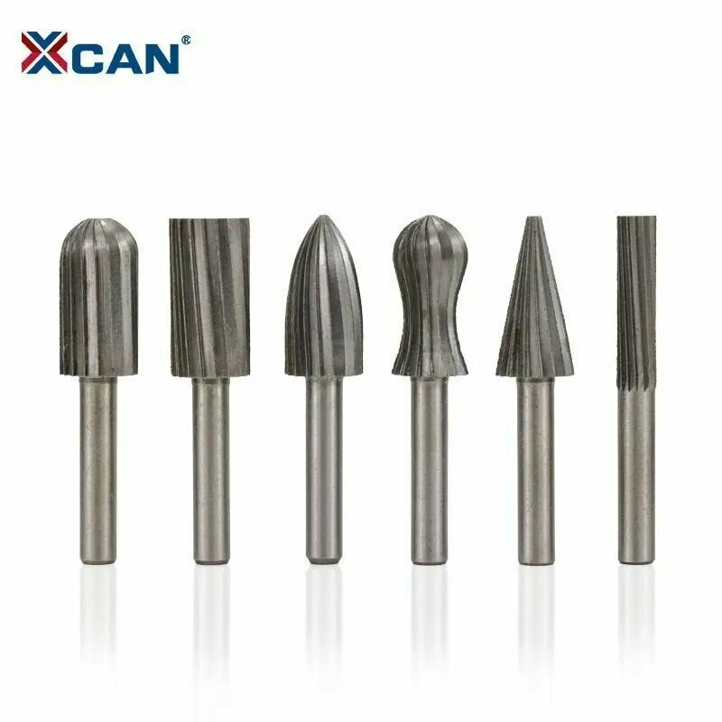 фото Набор борфрез по металлу HSS XCAN 6х12,5мм, A /B/C/D/E/F, 6 шт