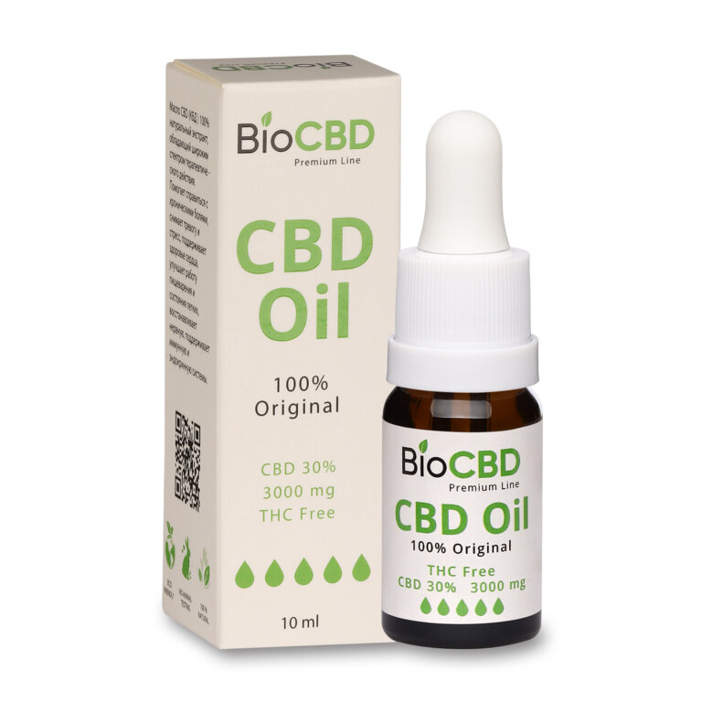 CBD масло "BioCBD" Изолят , Конопляное масло КБД: 3000мг 30% 10мл — фото 1