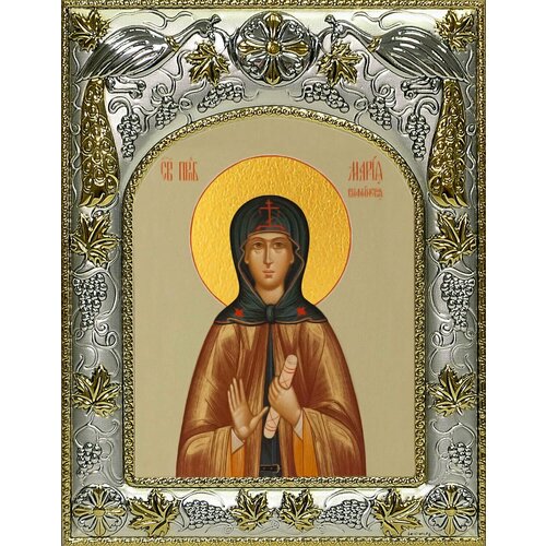 преподобная мария вифинская икона на доске 14 5 16 5 см Икона Мария Вифинская Святая преподобная