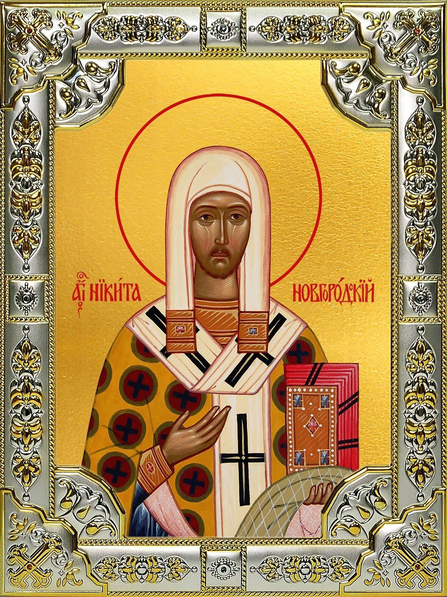 Икона Никита епископ Новгородский, святитель
