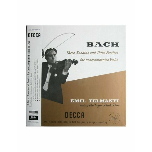 8808678161267, Виниловая пластинкаTelmanyi, Emil, Bach: Three Sonatas And Three Partitas For Unaccompanied Violin (Box) (Analogue)