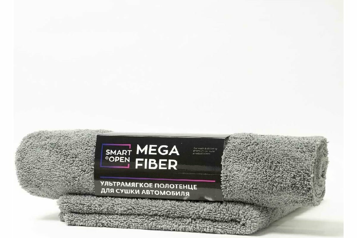 фото Тряпка для авто / ультрамягкое полотенце для сушки автомобиля / салфетка для авто из микрофибры / автополотенце Smart Open Mega Fiber 60х80, 1шт