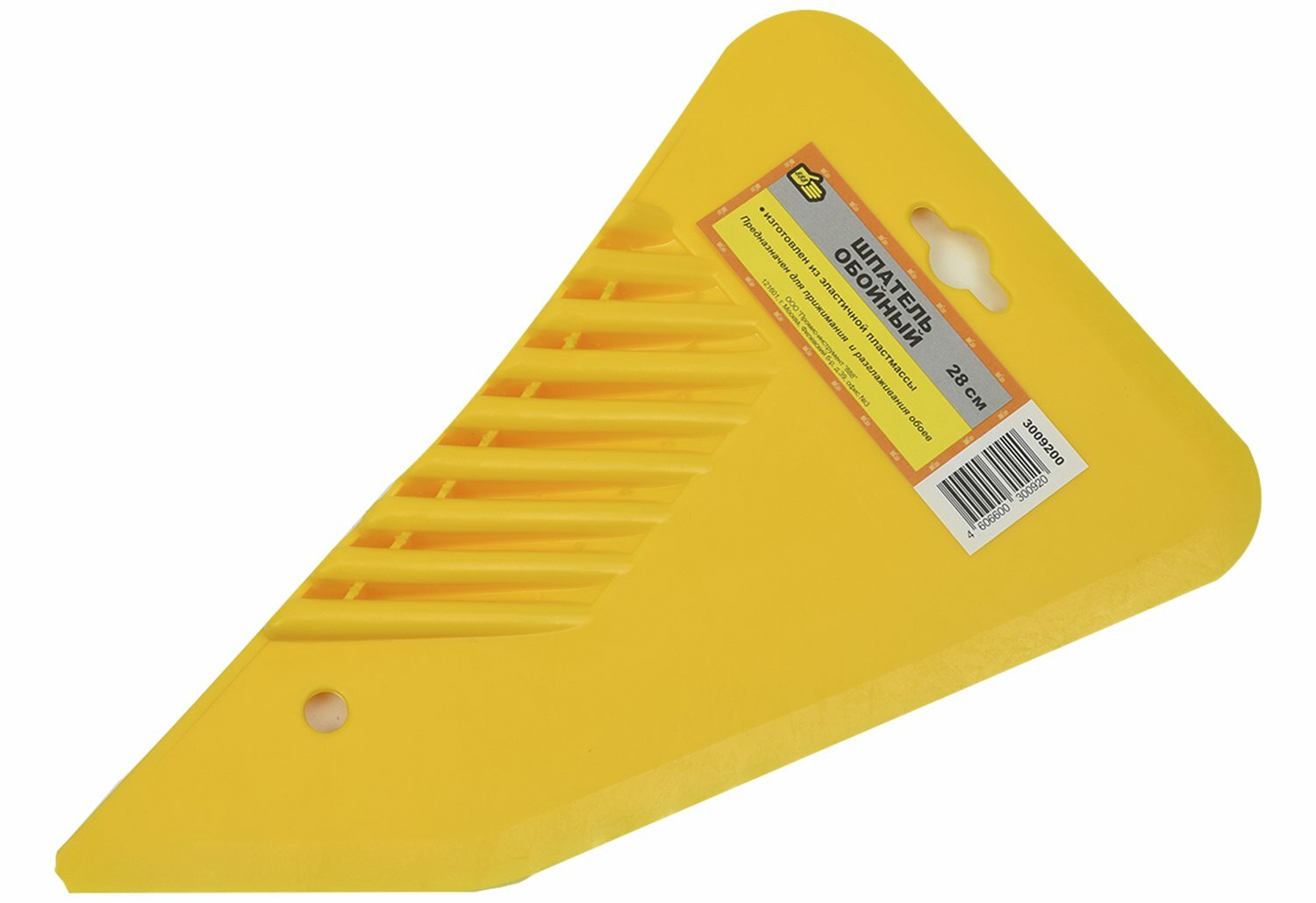 Шпатель для разглаживания обоев 28 см, "Крыло", пластик, "888" — фото 1