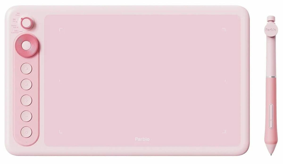 Графический планшет PARBLO Intangbo X7 A5, розовый [intangbo x7 pink]