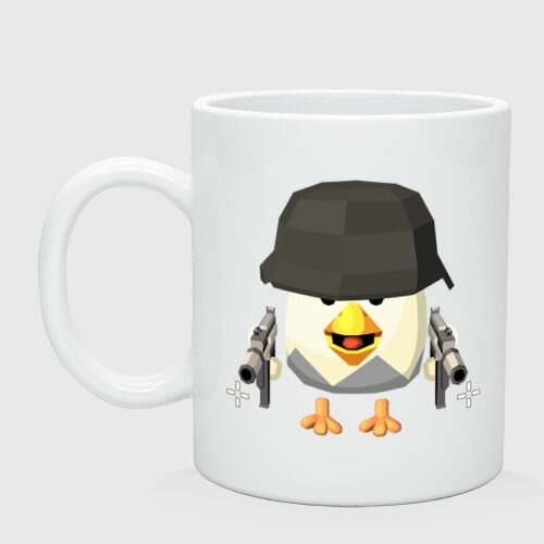 Chicken Gun в каске Кружка