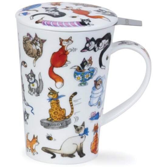 Кружка с ситечком и крышкой Dunoon Конфетти Шетлэнд 440 мл, фарфор костяной (DNN78670056)